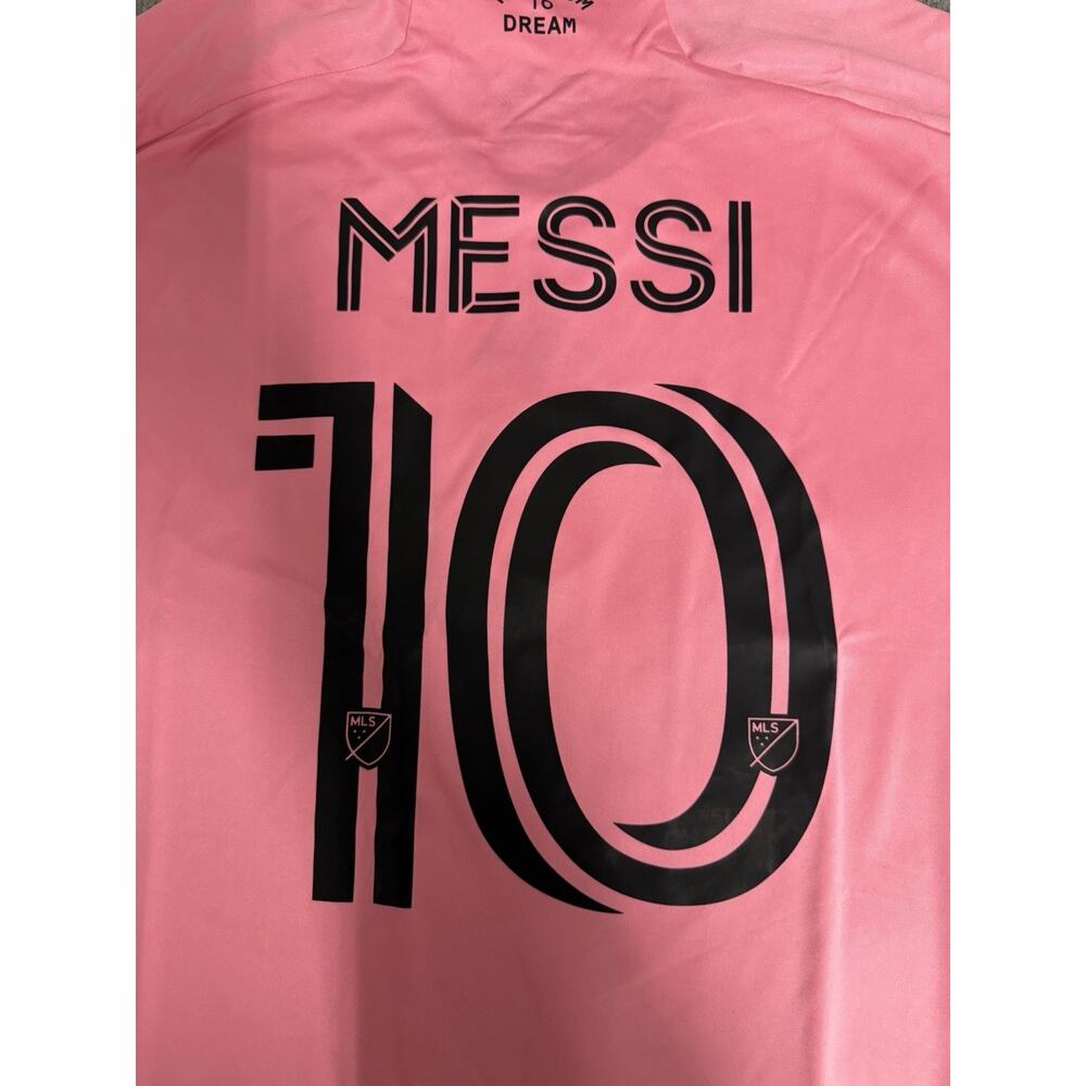 NWT adidas Men's Inter Miami CF 24/25 Messi Home Jersey Large Pink Slim Fit LG - Picture 12 of 12